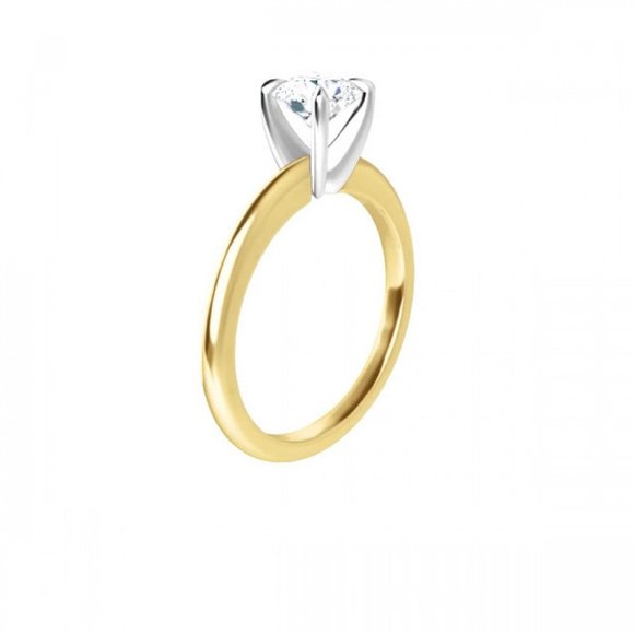 Diamond Ring 14K Gold (0.4 Ct K Vvs2 ) Gia C47100041 - Picture 3 of 6